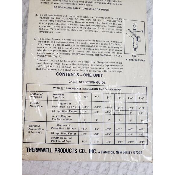 (F5) VTG FROST KING Electric Heat Tape Test Tab ATH 18 @ 126W. 120W 18 FT. RARE - Picture 4 of 5